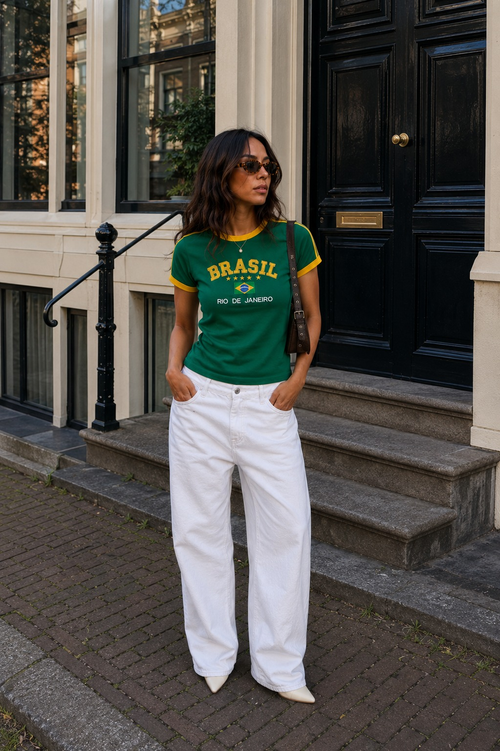 BRSL Tee - Green lifestyle Amsterdam